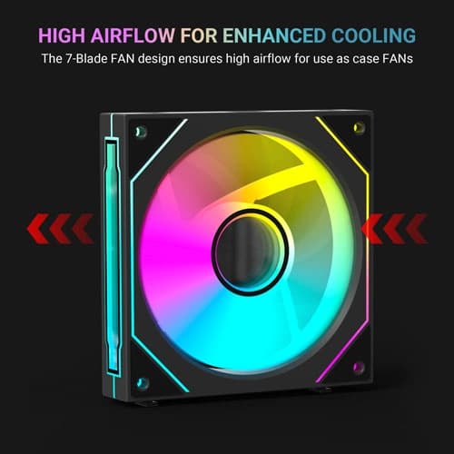 Ant Esports Stackerflow ARGB 120mm 3-in-1 Cabinet Fan (Black)